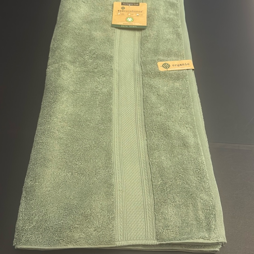 8pc ECOEXISTENCE Organic The Organic Bath Towel Set - 100% Organic Cotton Loops - Picture 9 of 10